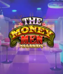 Experience the dynamic world of The Money Men Megaways game by Pragmatic Play, featuring a striking logo with sparkling stars set against a luxurious casino backdrop. This image conveys the excitement and glamour of casino gaming with its stunning colors and design. Ideal for slot game lovers looking for a taste of Vegas. 